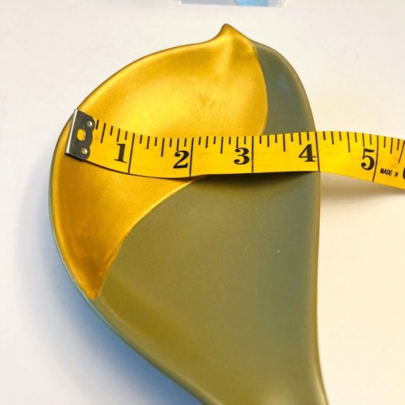 Loved Ones Novelty Cat Dish Bird Shape Green & Gold by Kathy Ireland - Picture 6 of 9